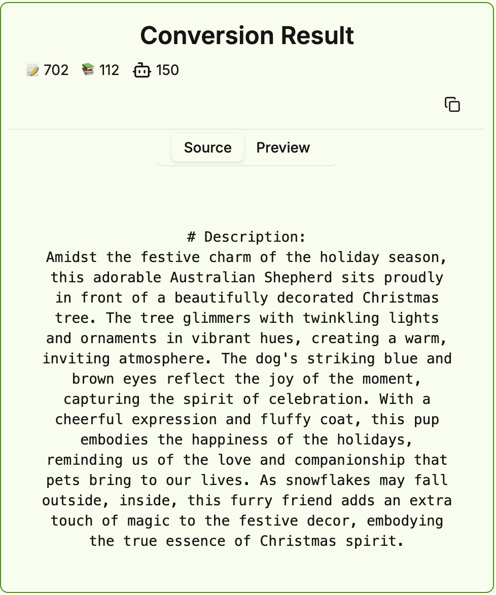Image to Markdown after conversion