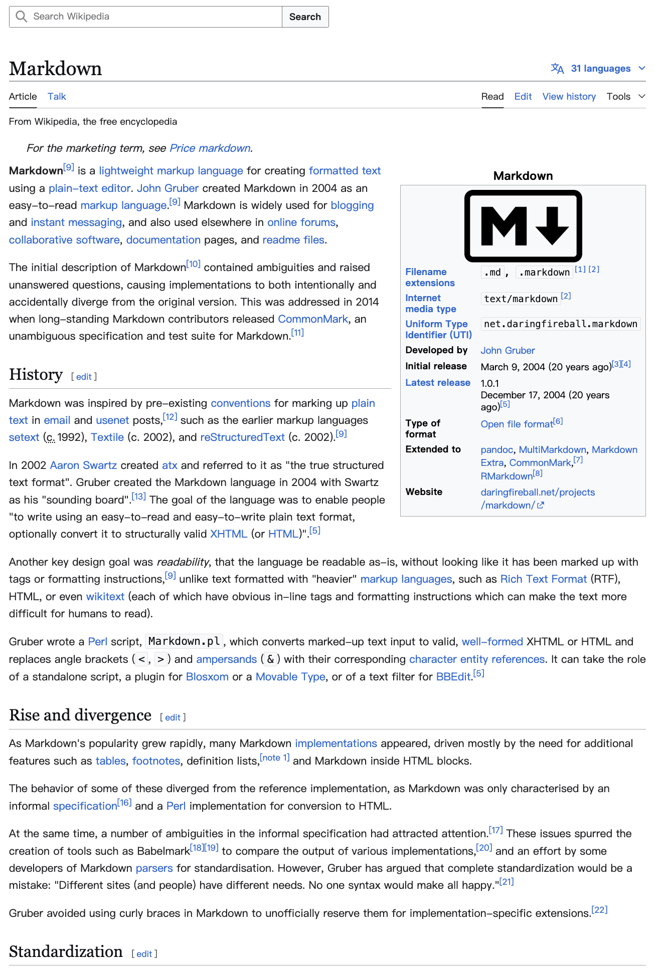 Web Article to Markdown before conversion